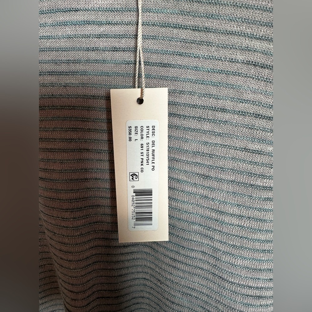 Rebecca Taylor Blue and Gray and pink Striped Knit Top - Picture 4 of 8